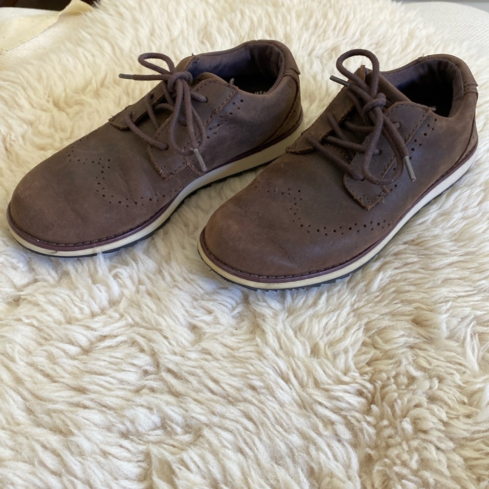 Sperry Top-Sider Windward Boys Brown Leather Lace Up Wingtip Oxfords